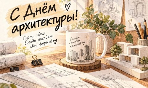 6 ОКТЯБРЯ — ВСЕМИРНЫЙ ДЕНЬ АРХИТЕКТУРЫ. Подарок архитектору.  Печать на кружку. Печать на ткани. Корпоративный заказ.