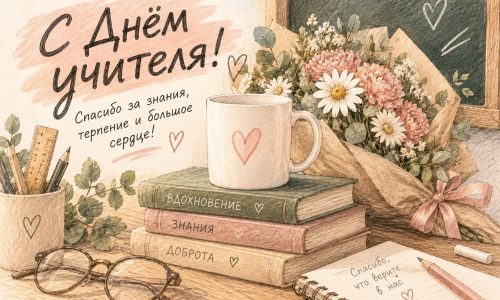 5 октября- день учителя. Печать на кружках, печать на ткани. Подарок учителю. Подарок педагогу.